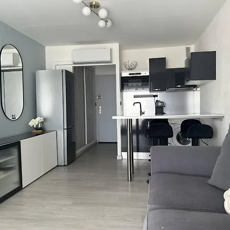Studio Renove Face Mer, Climatise, Parking, Plage Au Pied - Fr-1-723-139 * אגדה